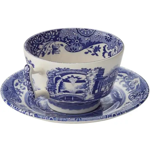 Blue Italian Kaffekop med underkop