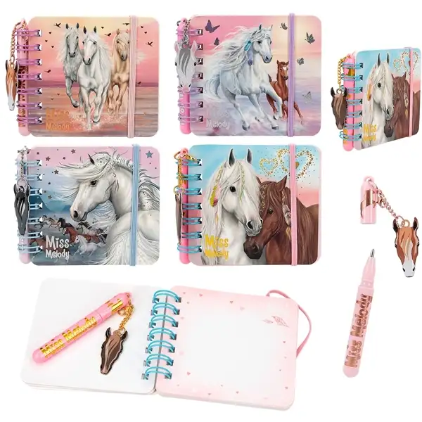 Frøken Melody Mini notesbog med pen.