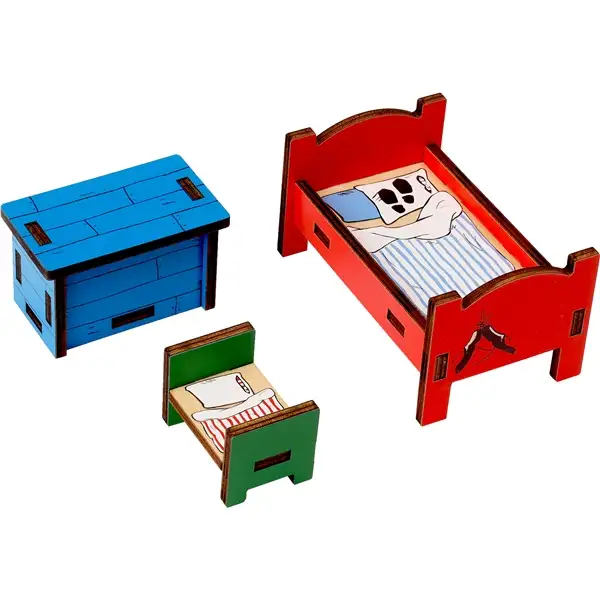 Pippi Dukkehusmøbler Soveværelse