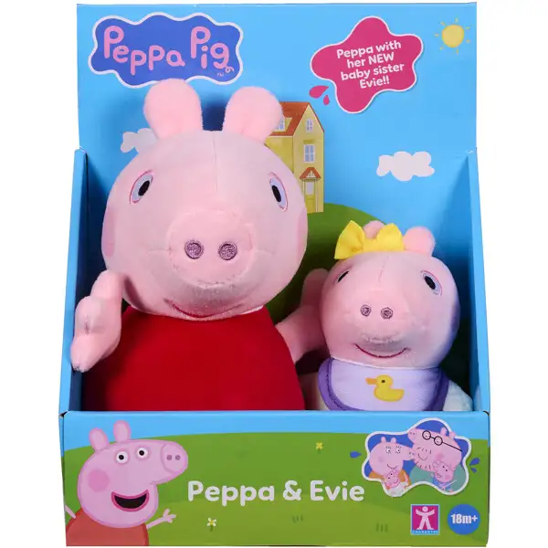 Peppa Plysdyr 2-pk.