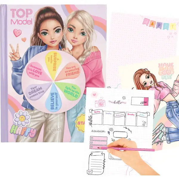 TOPModel Humørmalebog med lys & lyd, ENG