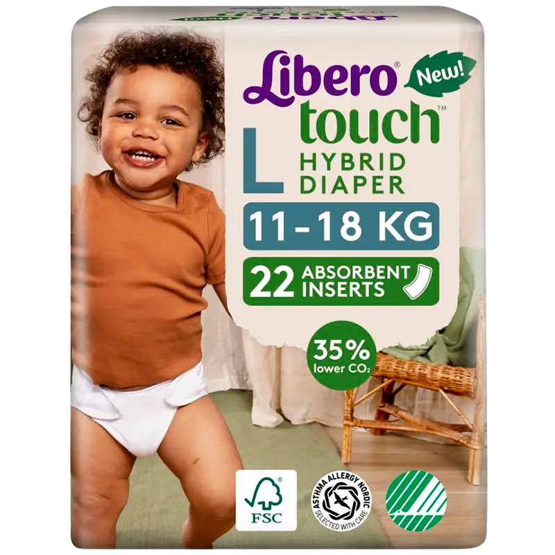 Libero Touch Hybrid Inserts L 11-18 kg (22 stk)