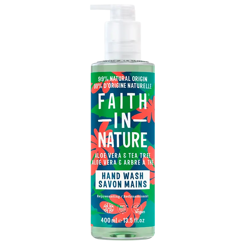 Faith in Nature Aloe Vera and Tea Tree Håndsæbe (400 ml)