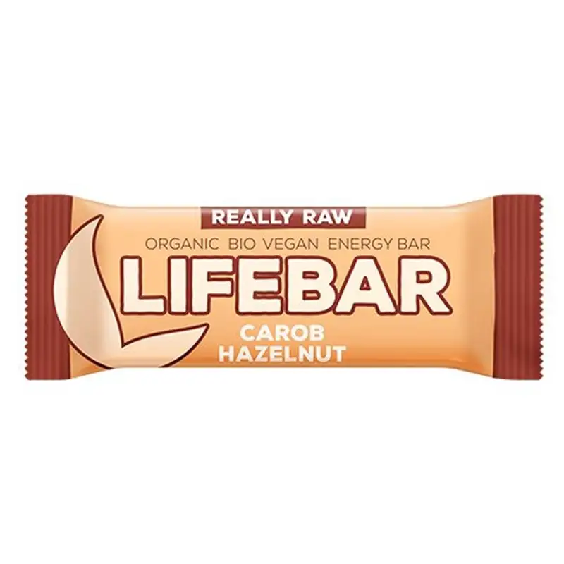 Really Raw LifeBar Carob Hasselnød RAW Ø (47 g)