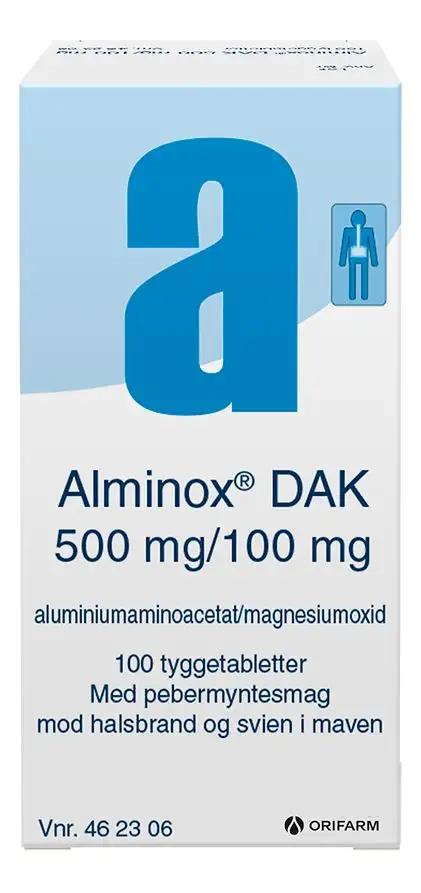 Alminox DAK Tyggetabletter - 100 stk.