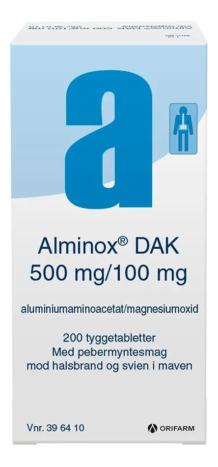 Alminox DAK Tyggetabletter - 200 stk.