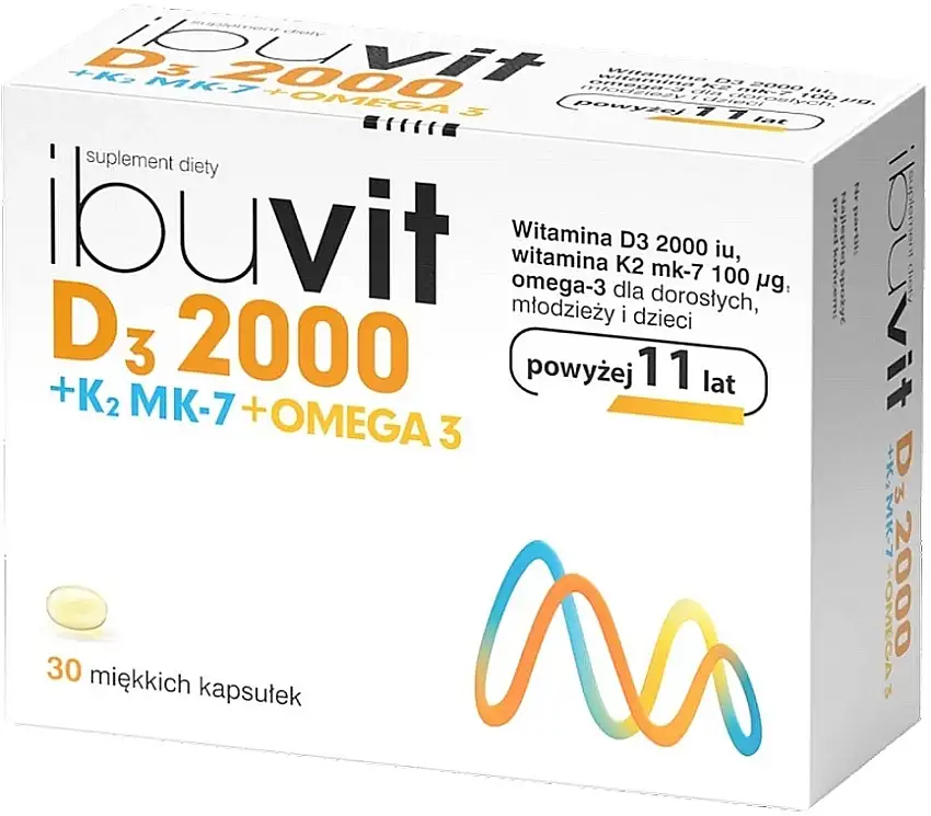 Ibuvit D3 2000 + K2 MK-7 Omega-3 Kosttilskud 31290076