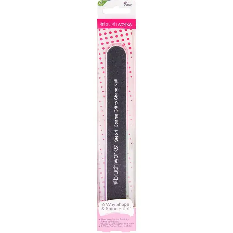 Brushworks 6 Way Shape & Shine Nail Buffer