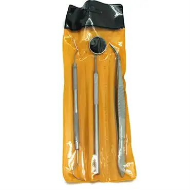 Dental Hygiejne tandrensning 3-sæt - 1 Mundspejl, 1x Curette tandrenser, 1 scraper