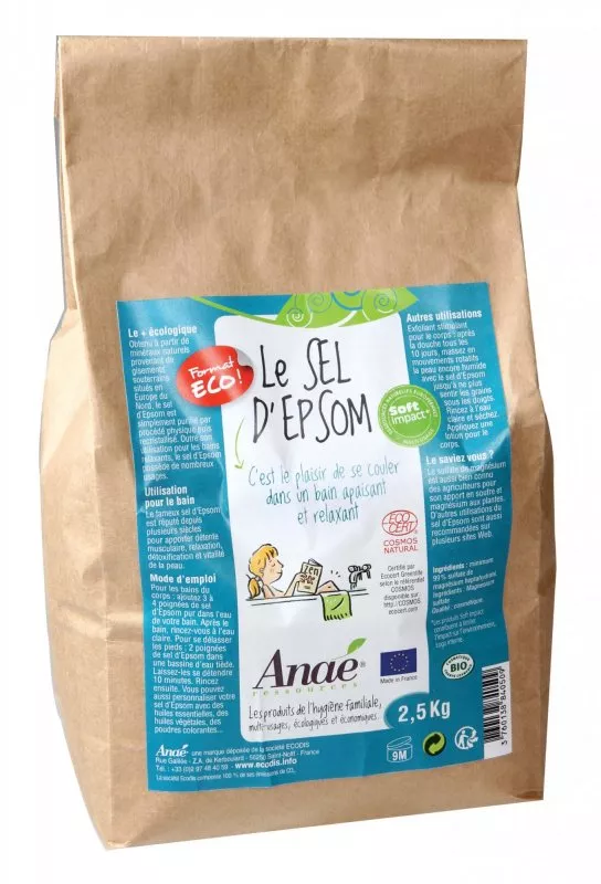 Ecodis Anaé by Epsom-salt (pose 2,5 kg) - til bad, peeling og havearbejde