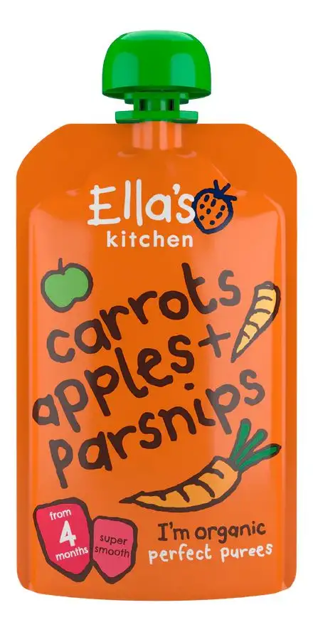 Ella's Kitchen Gulerod, Æble og Pastinak 4+ mdr. Ø - 120 g.