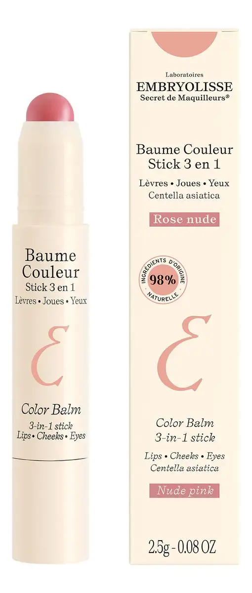 Embryolisse Color Balm 3-In-1 Stick Nude Pink - 2,5 ml.