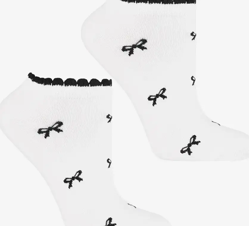 Kvindesokker til anklerne med sløjfer 18154752