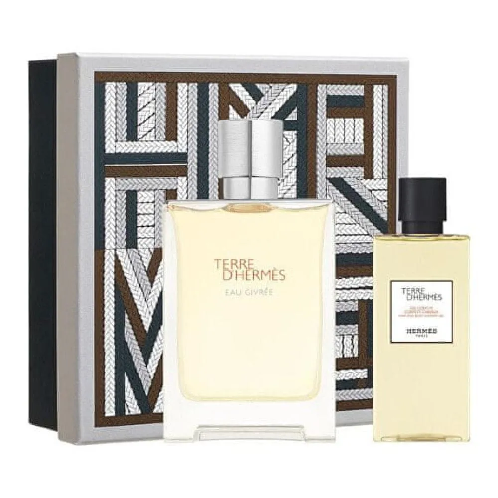 Hermès Terre D'Hermès Eau Givrée EDP genopfyldelig 100 ml + SG til krop og hår 80 ml M