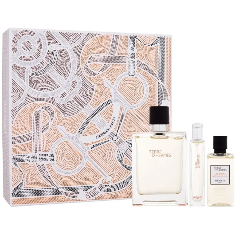 Terre D'Hermès EDT 100 ml + EDT 15 ml + SG til krop og hår 40 ml M