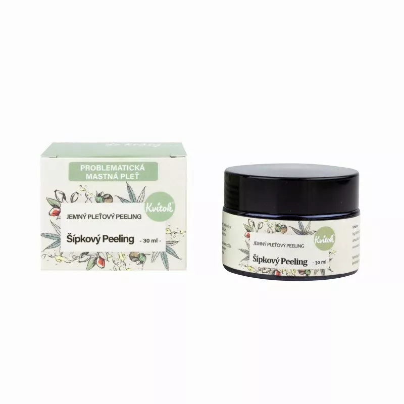 Kvitok Hybenrose peeling til fedtet og problematisk hud (30 ml) - regenererer og blødgør