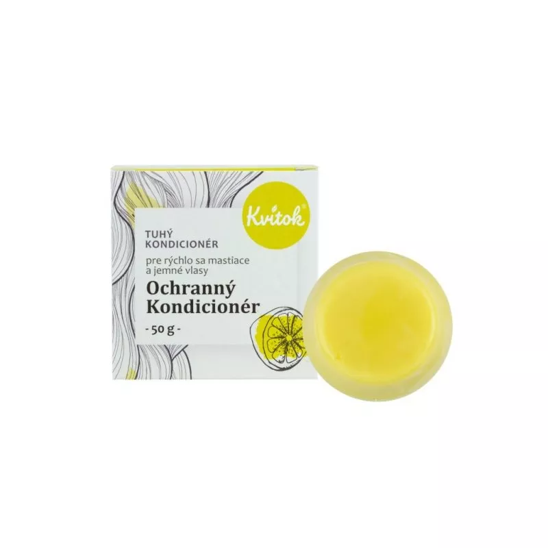 Kvitok Fast balsam til fedtet hår - Beskyttende XL (50 g) - styrker fine lokker