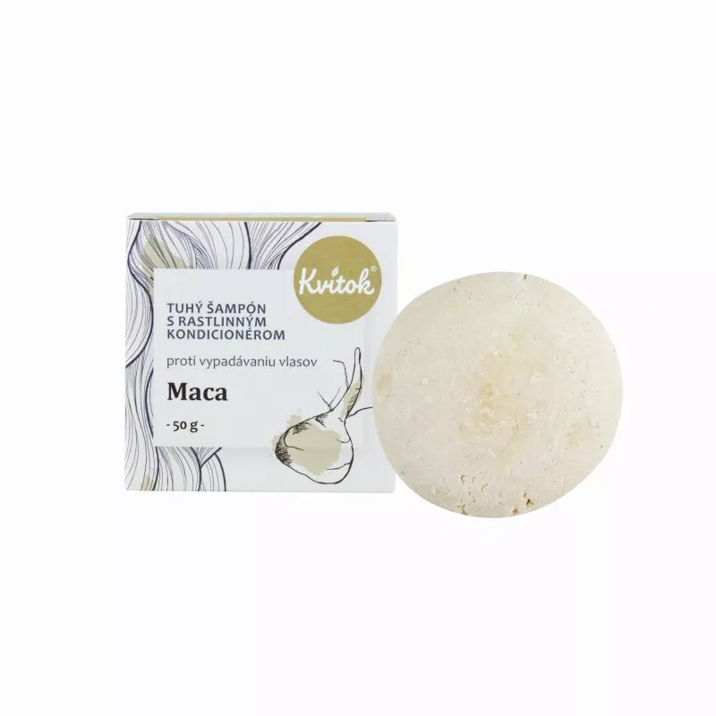 Kvitok Fast Shampoo Bar med balsam Maca XXL (50 g) - stimulerer hårvækst