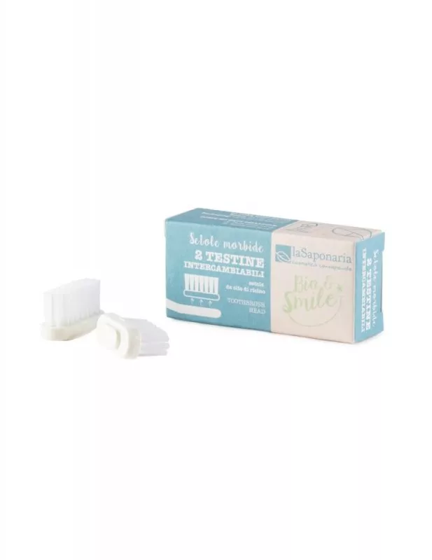 laSaponaria Udskiftningshoveder til tandbørste (blød) (2 stk)