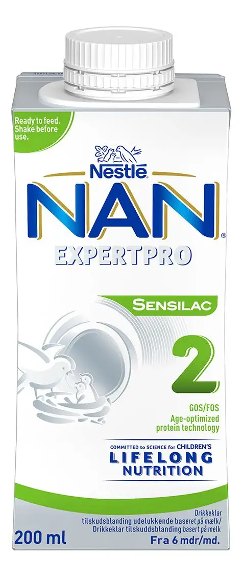 NAN SENSILAC Drikkeklar 2 fra 6 mdr. - 200 ml.