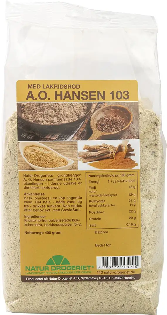 Natur-Drogeriet A.O. Hansen 103 m. lakridsrod - 400 g