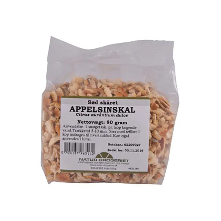 Natur-Drogeriet Sød Appelsinskal - Skåret - 80 g