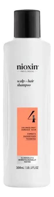 Nioxin System 4 Shampoo for Colored/Dry/Damaged Hair - 300 ml.