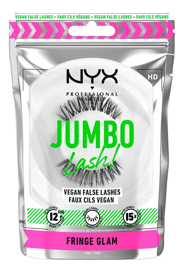 NYX Jumbo Lash! Vegan False Lashes 04 Fringe Glam - 1 par