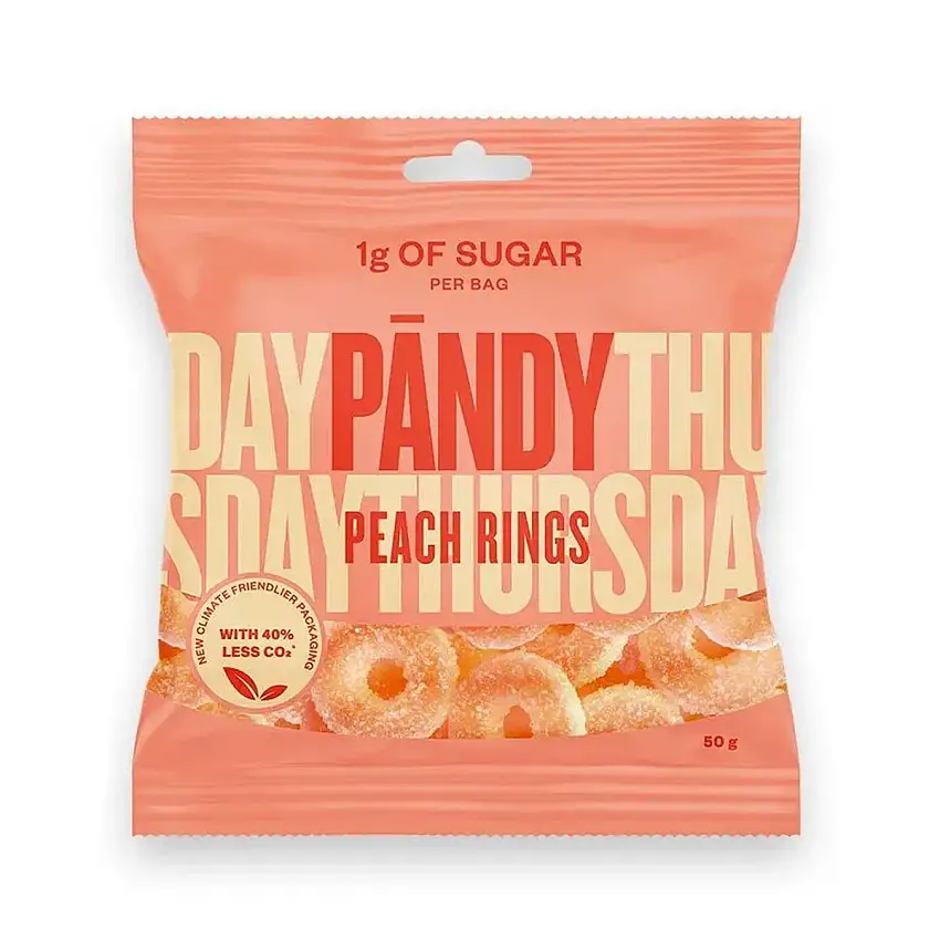 Pandy Peach Rings - 50 g.