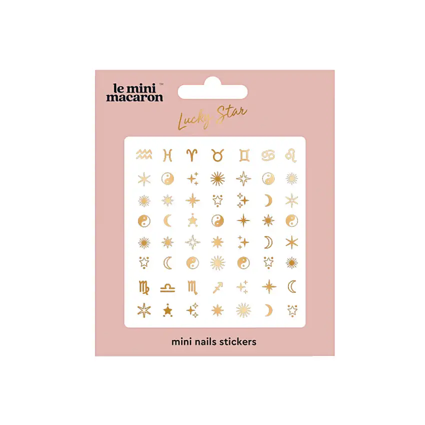Le mini macaron Mini Nail Art Stickers Lucky Star