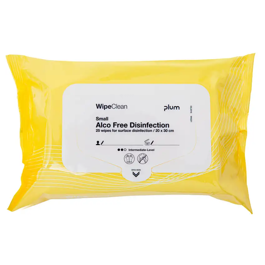 Plum WipeClean Overfladedesinfektion Small Alkoholfri 25 stk.