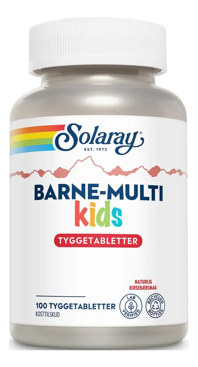 Solaray Barne-Multi - 100 tyggetabl.