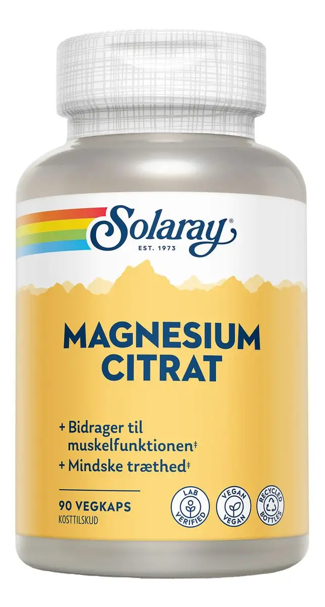 Solaray Magnesium Citrat - 90 kaps.