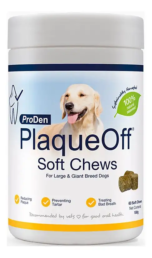 Swedencare PlaqueOff Softchews tyggetabletter til hund, M/L - 60 stk.