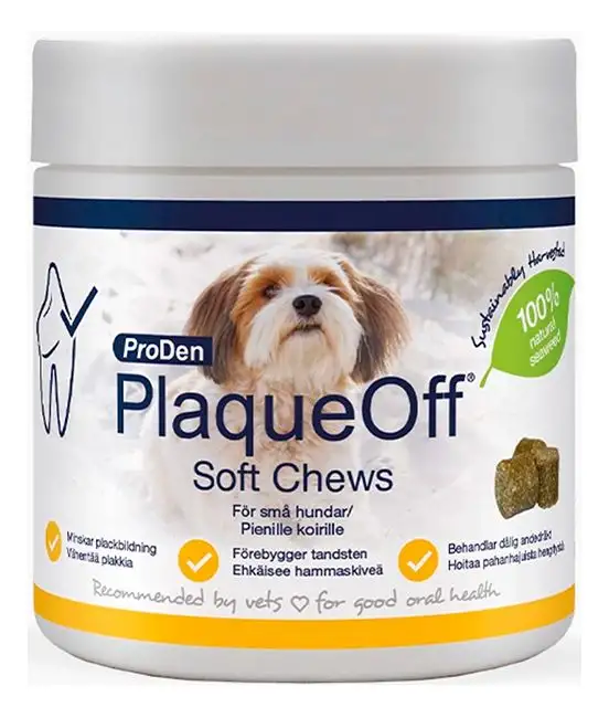 Swedencare PlaqueOff Softchews tyggetabletter til hund, S - 120 stk.