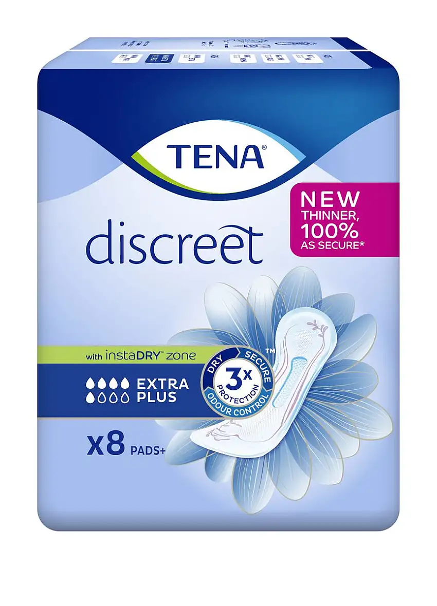 TENA Discreet Extra Plus Inkontinensbind - 8 stk.