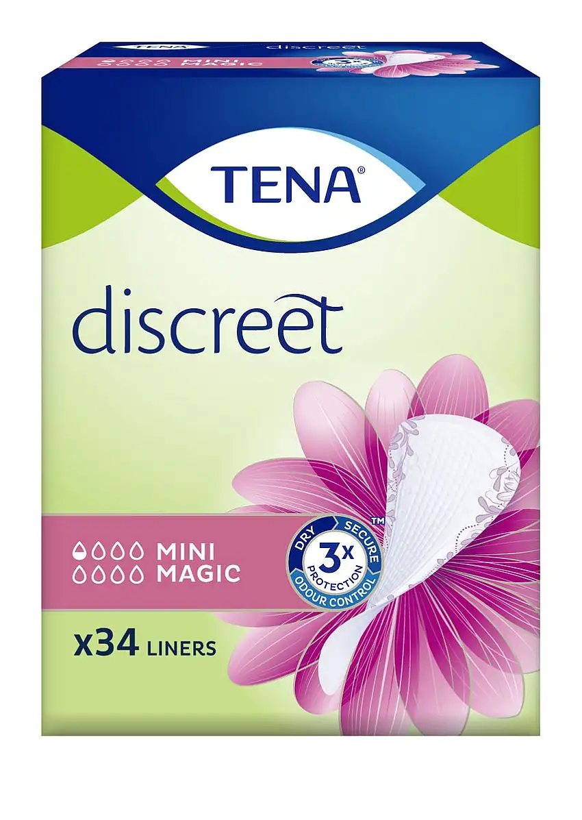 TENA Discreet Mini Magic Inkontinenstrusseindlæg - 34 stk.