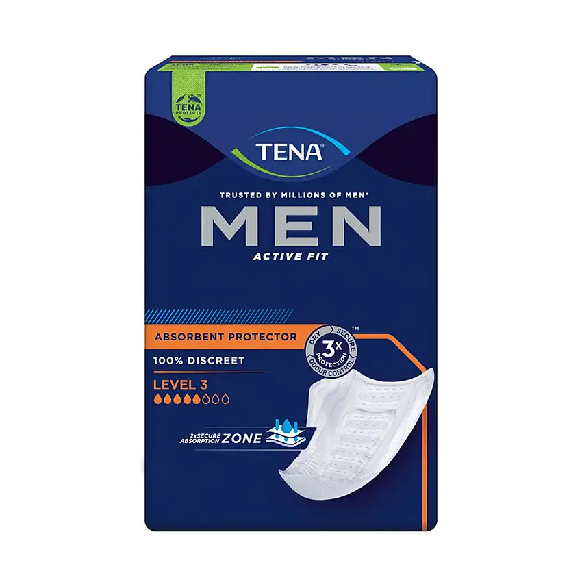 TENA Men Active Fit Absorbent Protector Level 3 Inkontinensindlæg - 8 stk.