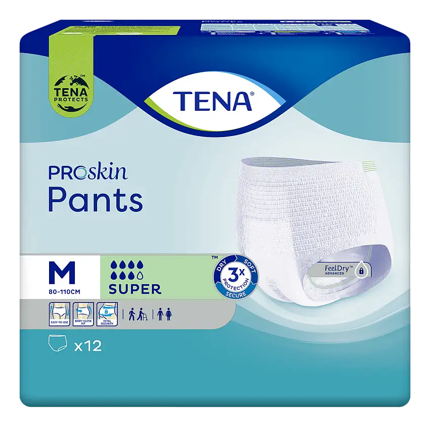 TENA ProSkin Pants Super Bukseble Str. M - 12 stk.