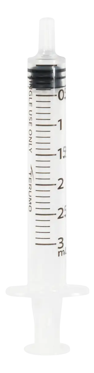 Terumo sprøjte 3 ml Luer centrisk steril - 100 stk.