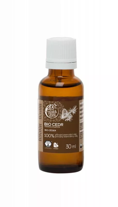 Tierra Verde Æterisk Olie Cedertræ BIO (30 ml) - maskulin og beroligende duft