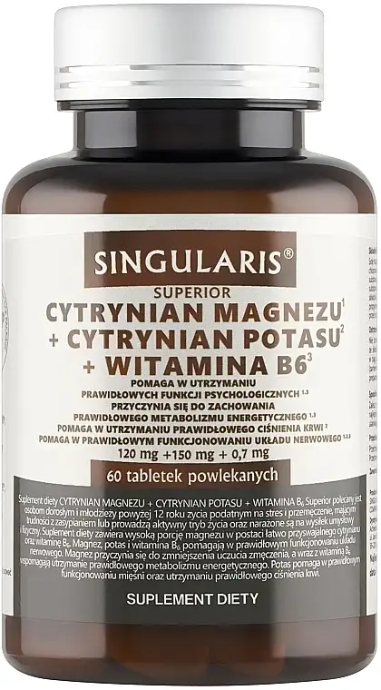 Vitamin- og mineraltilskud "Magnesiumcitrat + kaliumcitrat + vitamin B6", tabletter 48941942