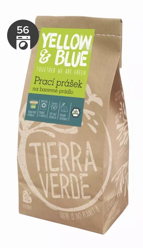 Tierra Verde Vaskepulver til farvet tøj (papirpose 850 g)