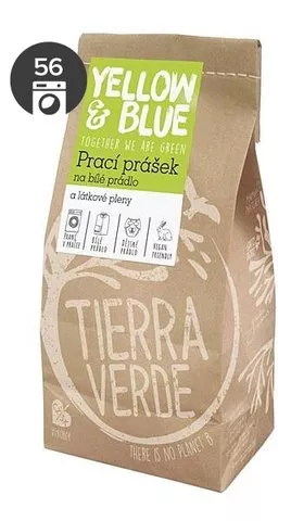 Tierra Verde Vaskepulver til hvidt tøj og stofbleer - INNOVATION (papirsæk 850 g)